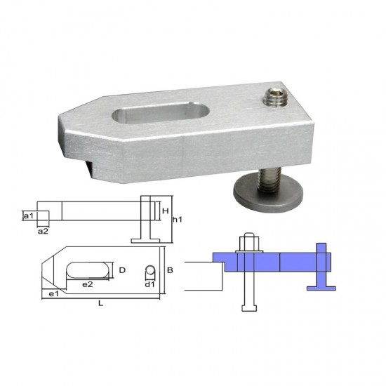 Height adjustable clamp M12