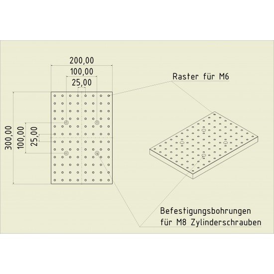 Thread grid plate GRP3020 Thread grid plate GRP3020